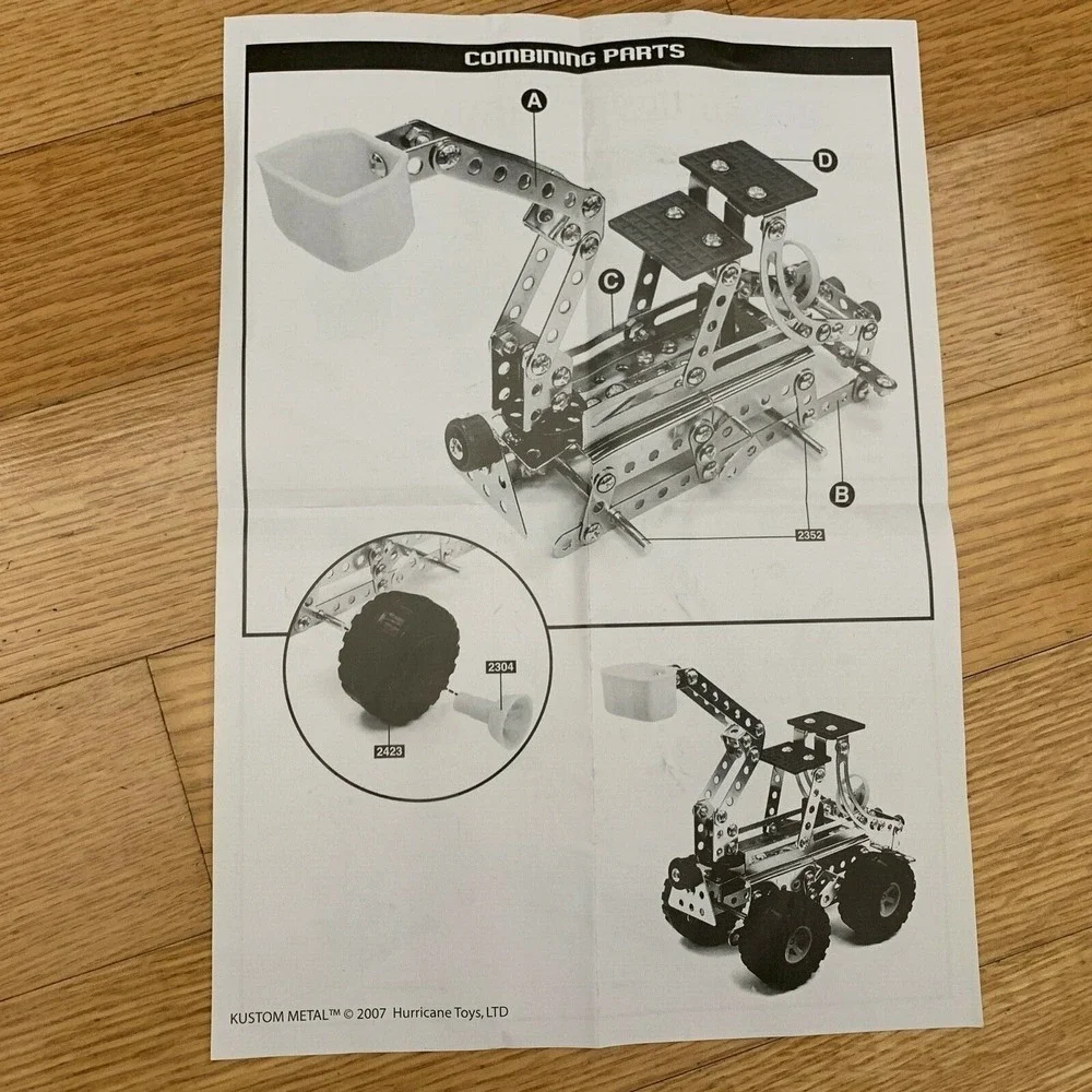 Hurricane Toys Kustom Metal Construction Steam Roller Trencher Replacement Parts
